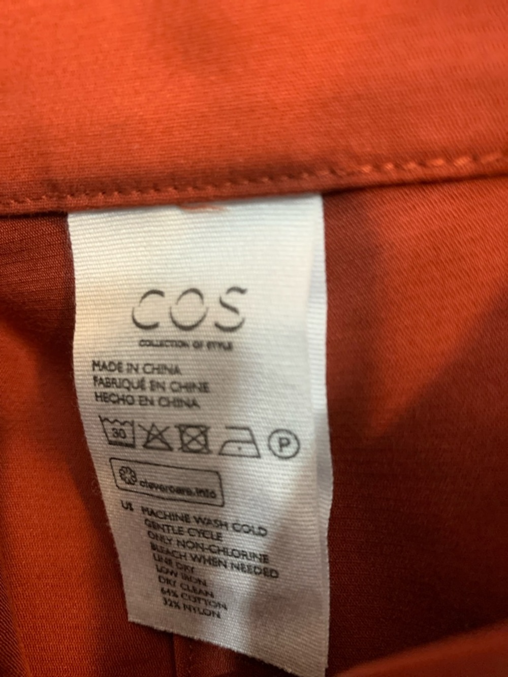 COS Rust Wide-Leg Cropped Pants - Picture 5 of 5
